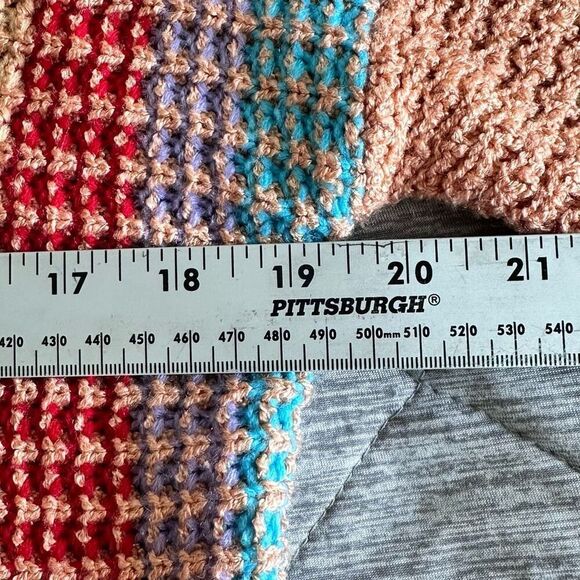 Baja Hooded Knit Summer Sweater Womens M Peach Beach Surf Boho Hippie - Picture 9 of 11